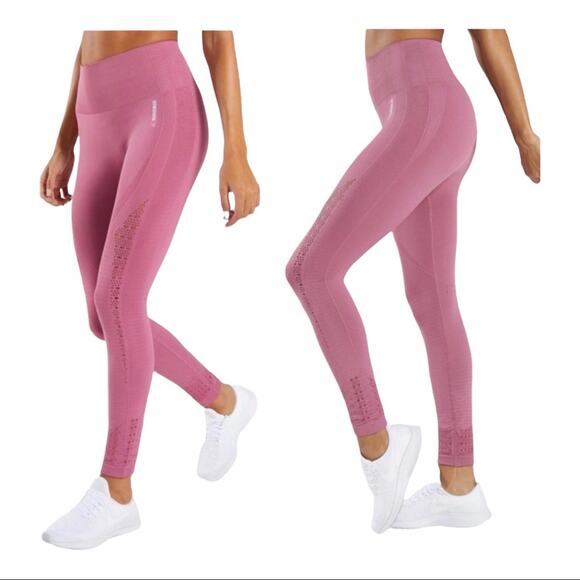 Gymshark Energy Seamless Leggings in Dusty Pink - Picture 1 of 4